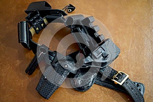 Empty police duty belt