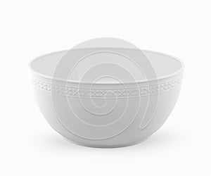 Empty porcelain white bowl