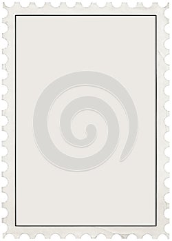 Empty Postal Stamp Cutout