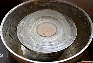 Empty potter`s wheel