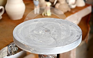 Empty potter`s wheel