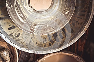 Empty potter`s wheel