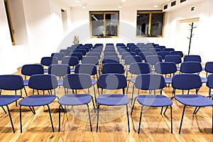 Empty press room, conference room or conference hall