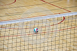 Empty professional volleyball court