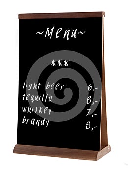 Empty pub chalk board stand (people stopper)