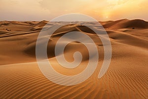 Empty Quarter Desert Dunes at Liwa, Abu Dhabi, United Arab Emirates