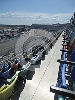 Empty raceway seats