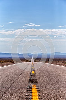 Empty receding road photo