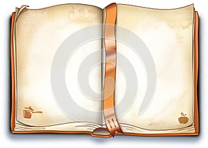 Empty recipes book - illustration photo