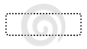 Empty Rectangle With Dotted Border Line, vector design Generative AI