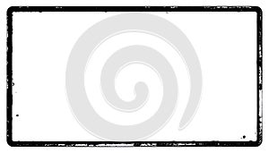 Empty rectangular frame with black border and distressed grunge texture