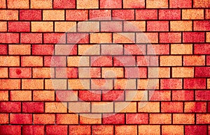 Empty red brick wall pattern wall background for text