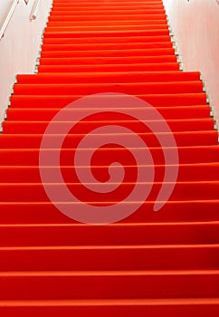 Empty Red carpet - Stock Image