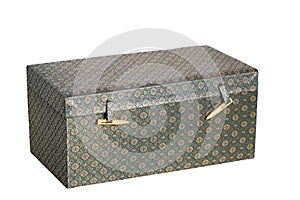 empty red chinese gift box isolate on white background