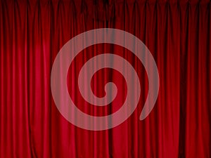 Empty Red drape background and texture
