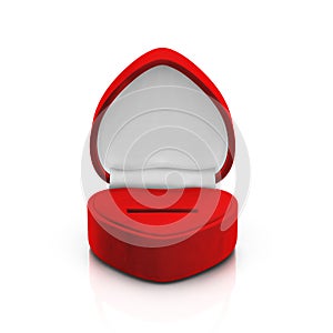 Empty red ring box
