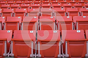 Empty Red Stadium Seats