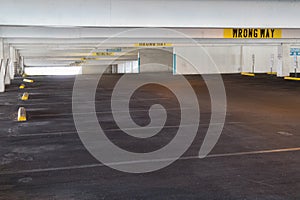 Empty resort parking garage during pandemic shutdown