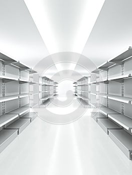 Empty retail shelves