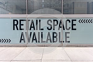 Empty retail space in urban Chicago