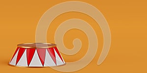 Empty Ringmasters Podium, Circus Stage. 3d Rendering