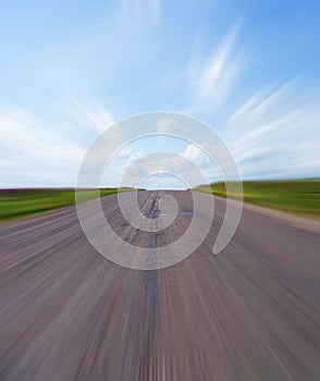 Empty road with blue sky