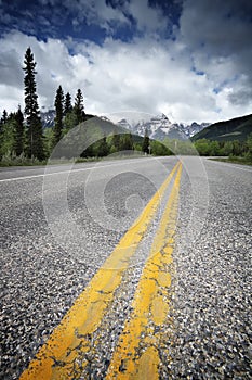 Empty road in Canada