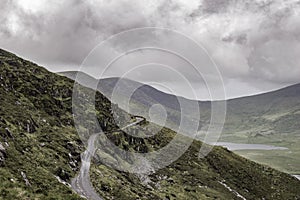 Empty Road at Conor Pass, Ireland