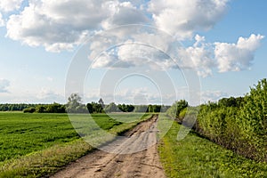 Empty road in the countryside