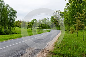 Empty road in the countryside