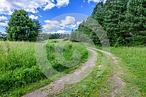 empty road in the countryside