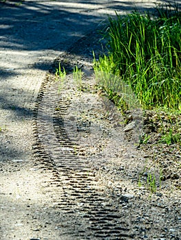 empty road in the countryside in summer