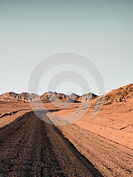 Empty Road at Death Valley National Park in California/Nevada, USA