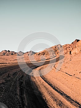 Empty Road at Death Valley National Park in California/Nevada, USA