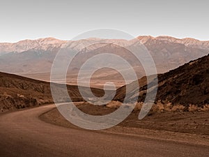 Empty Road at Death Valley National Park in California/Nevada, USA