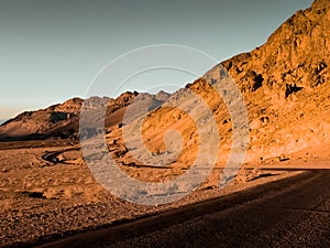 Empty Road at Death Valley National Park in California/Nevada, USA