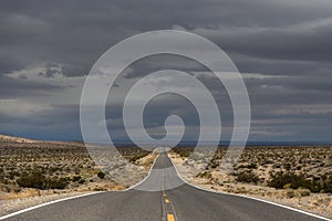 Empty road in desert