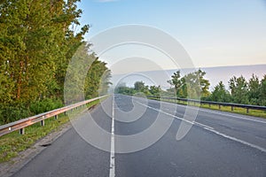 Empty road in the early morning