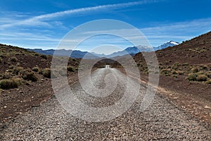 Empty road in the High Atlas Region of Morocco, North Africa