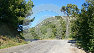 empty road, high mountain, natural contryside, datca, turkey