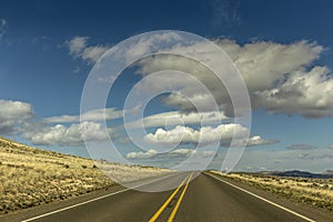 Empty road in hills