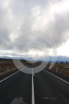 Empty road leading line