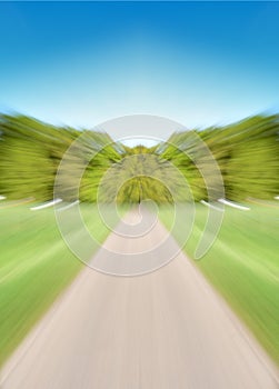 Empty Road with Motion Blur