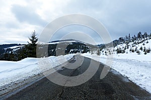 Empty road in the mountains