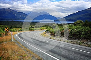 Empty road in New Zealand