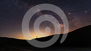 Empty road at night time