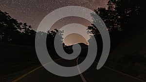 Empty road at night time