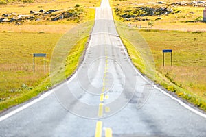 Empty road in Norway, Europe. Car travel photo