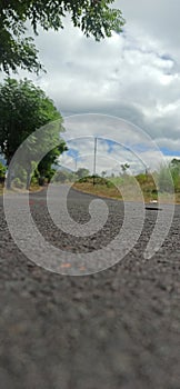 empty road in tulamben village