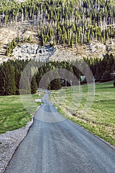 Empty road, West Tatras, Slovakia, natural scene